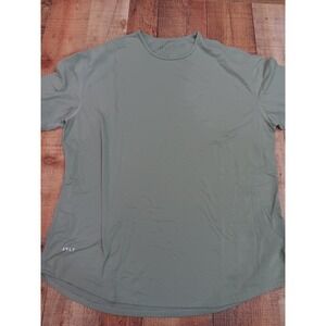 BYLT Shirt Men's XXL 2XL Green Solid Blank Casual Everyday Crewneck 1988